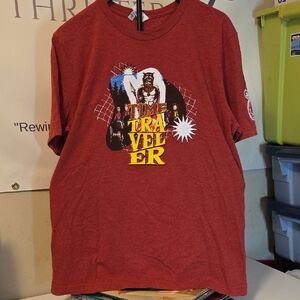 Bella Canvas Red Time Traveler Graphic Tee